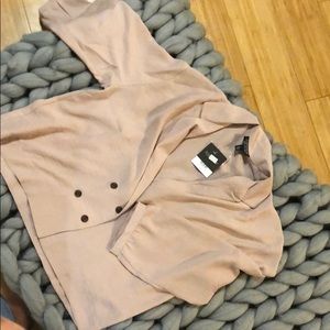 Topshop rose colored blazer shirt